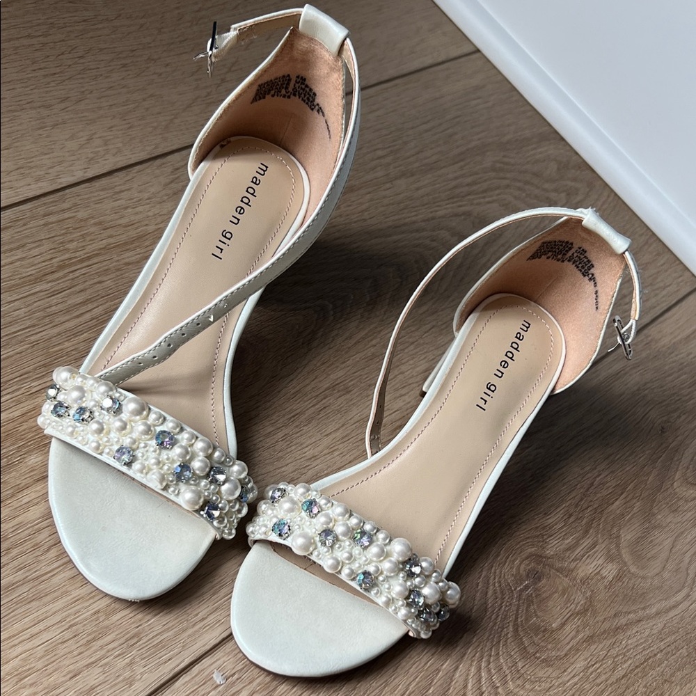 Big Girl Beaded Pearl Dress Heels Wedding Formal Madden Girls Carrson MMarisa